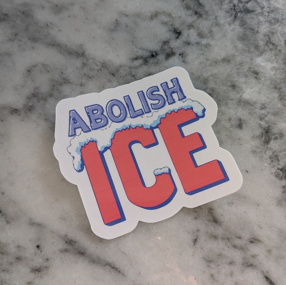 5 PACK ABOLISH ICE Waterproof Vinyl Stickers